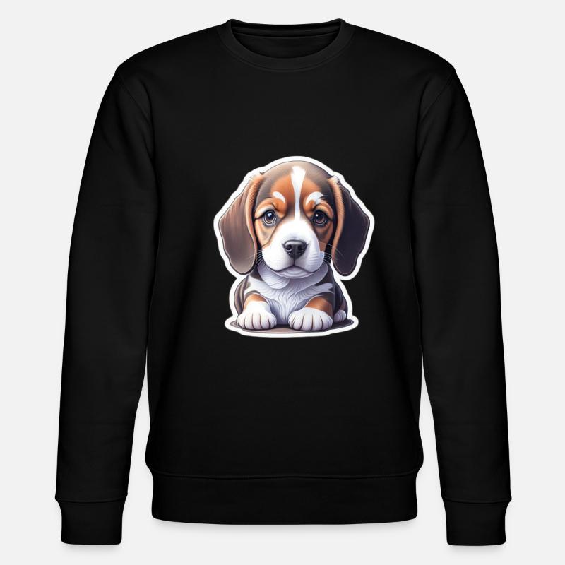 Adorable-mignon chiot beagle - Sweat bio CHANGER Stanley/Stella Unisexe - noir