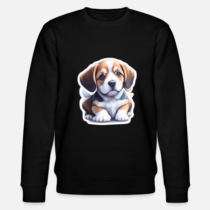 Chiot Beagle mignon - Sweat bio CHANGER Stanley/Stella Unisexe - noir