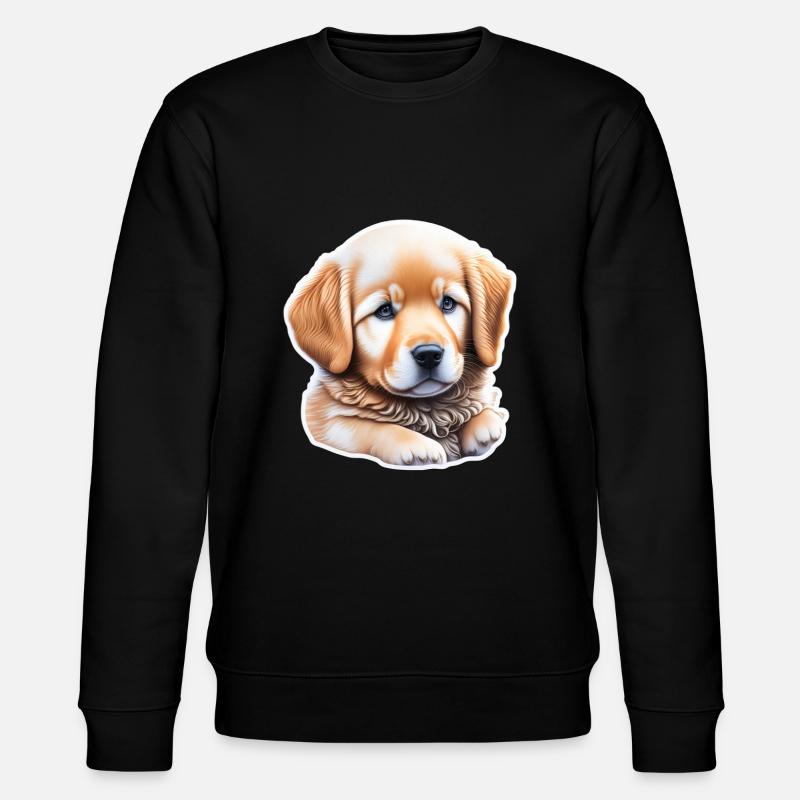 Mignon chiot golden retriever mignon - Sweat bio CHANGER Stanley/Stella Unisexe - noir