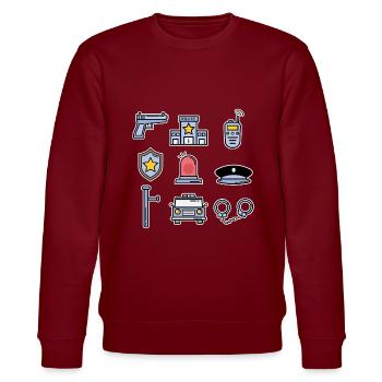 Police Collection Kids Policeman Cop Gift - Sweat bio CHANGER Stanley/Stella Unisexe - bordeaux - Devant - Nik (191cm) & Marisol (170cm)