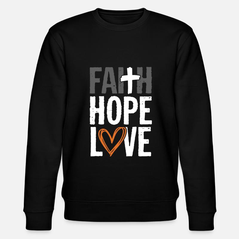 glaube hoffnung liebe - Stanley/Stella Unisex Bio-Sweatshirt CHANGER  - Schwarz
