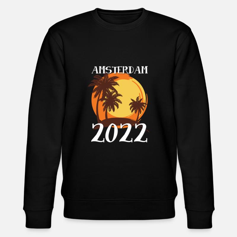 Amsterdam 2022 Palmiers - Sweat bio CHANGER Stanley/Stella Unisexe - noir