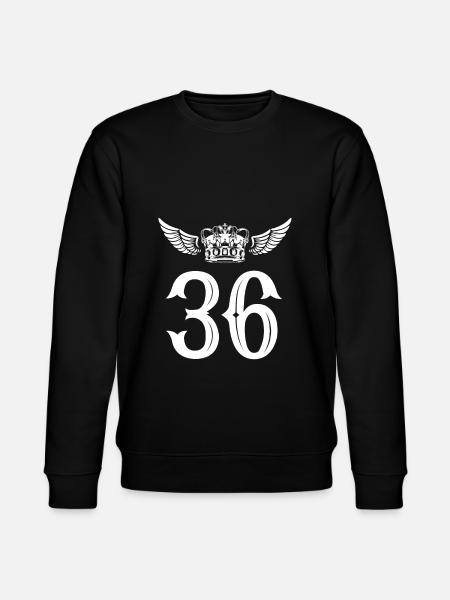 36 Number crown - Stanley/Stella CHANGER Unisex Organic Sweatshirt - black