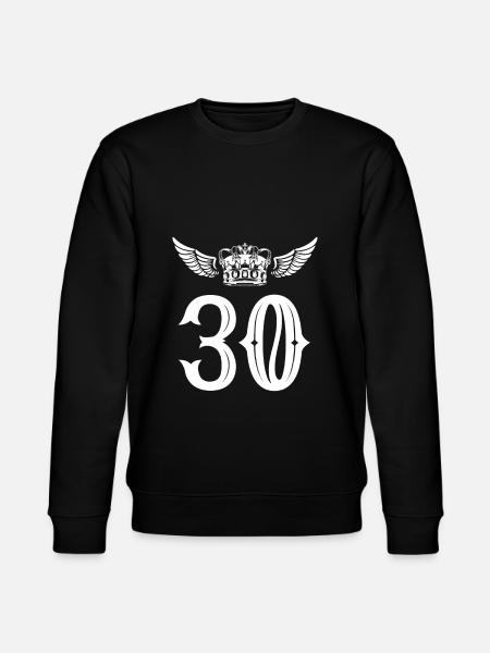 30 Number crown - Stanley/Stella CHANGER Unisex Organic Sweatshirt - black
