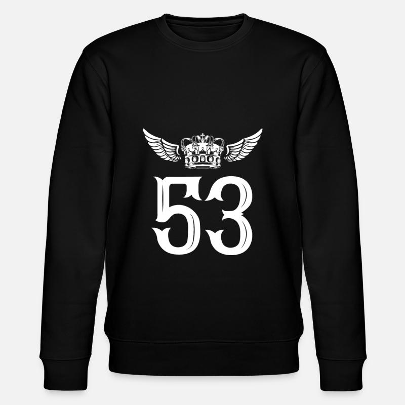 53 Number crown - Stanley/Stella CHANGER Unisex Organic Sweatshirt - black