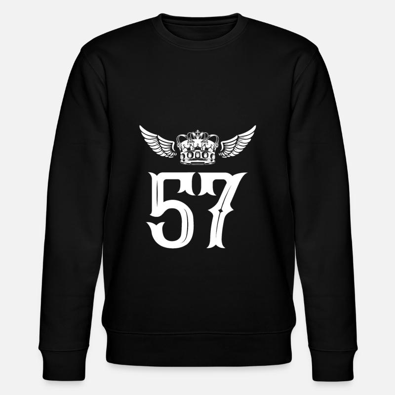 57 Number crown - Stanley/Stella CHANGER Unisex Organic Sweatshirt - black