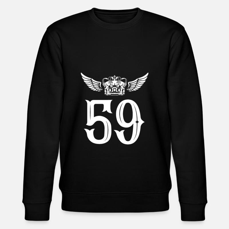 59 Number crown - Stanley/Stella CHANGER Unisex Organic Sweatshirt - black