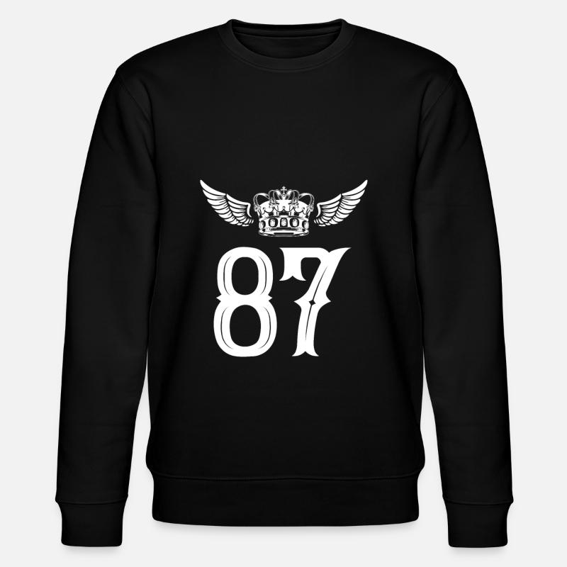 87 Number crown - Stanley/Stella CHANGER Unisex Organic Sweatshirt - black