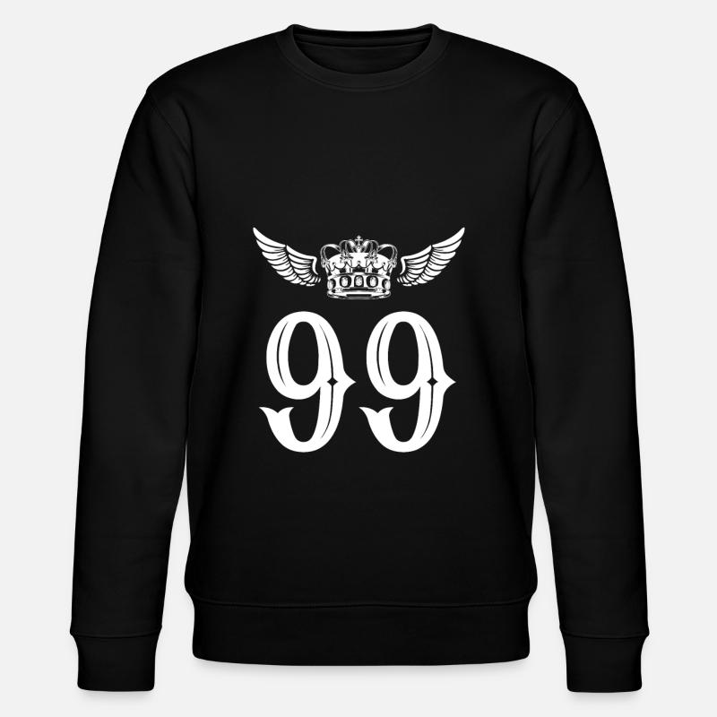 99 Number crown - Stanley/Stella CHANGER Unisex Organic Sweatshirt - black