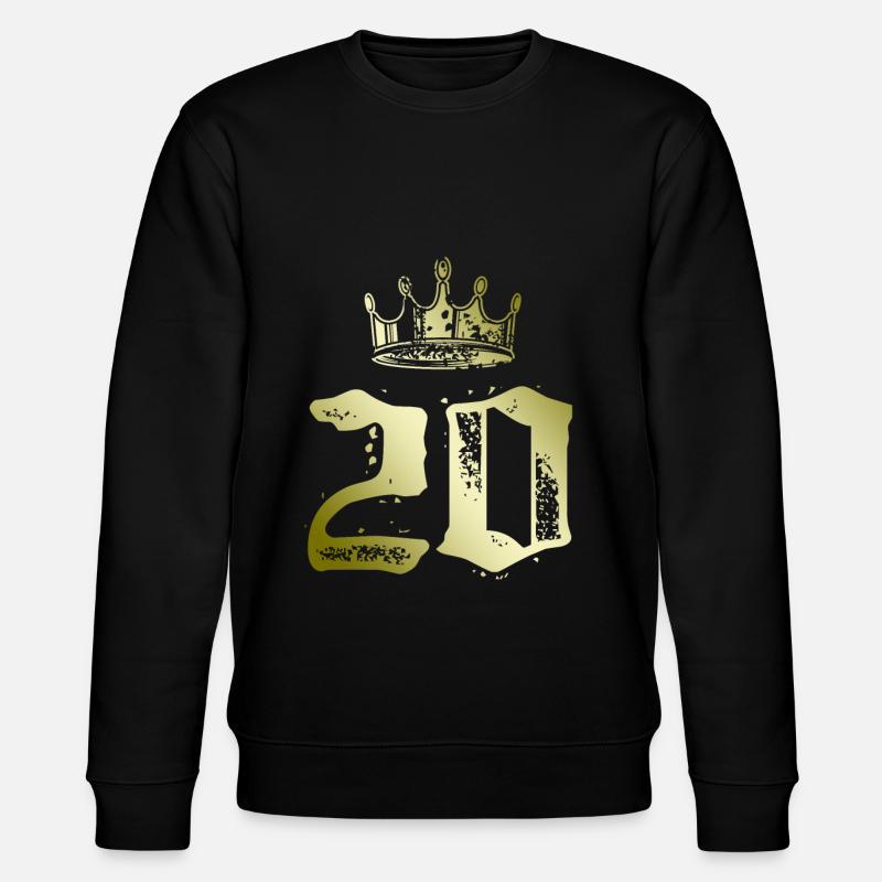 Couronne de 20 chiffres - Sweat bio CHANGER Stanley/Stella Unisexe - noir