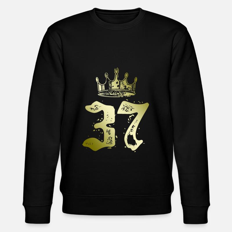 37 Number crown - Stanley/Stella CHANGER Unisex Organic Sweatshirt - black