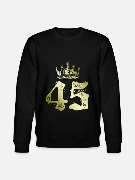 45 Number crown - Stanley/Stella CHANGER Unisex Organic Sweatshirt - black
