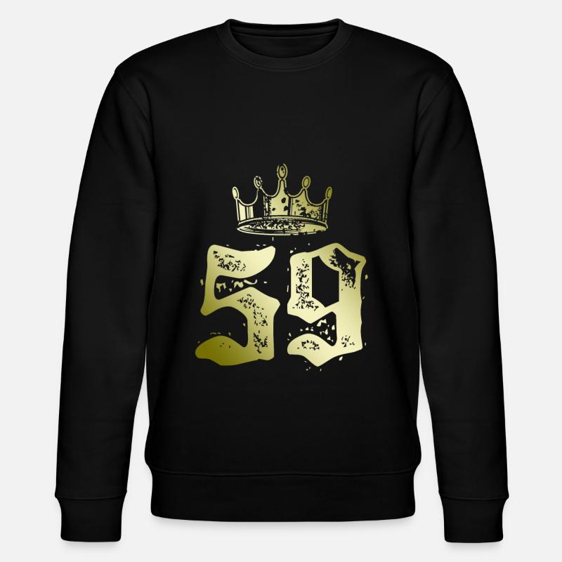 59 Zahl Krone - Stanley/Stella Unisex Bio-Sweatshirt CHANGER  - Schwarz
