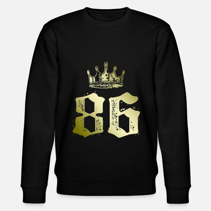 86 Number crown - Stanley/Stella CHANGER Unisex Organic Sweatshirt - black