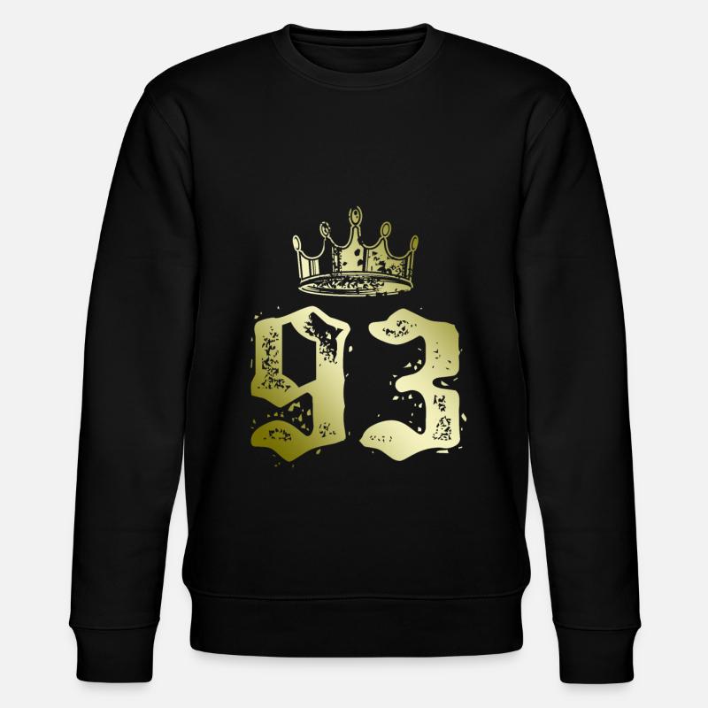 93 Zahl Krone - Stanley/Stella Unisex Bio-Sweatshirt CHANGER  - Schwarz