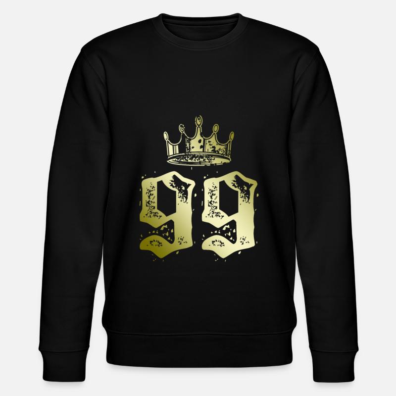 99 Zahl Krone - Stanley/Stella Unisex Bio-Sweatshirt CHANGER  - Schwarz