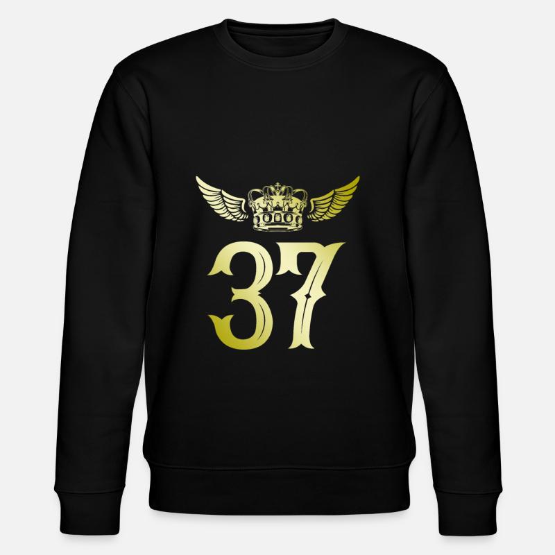37 Number crown - Stanley/Stella CHANGER Unisex Organic Sweatshirt - black