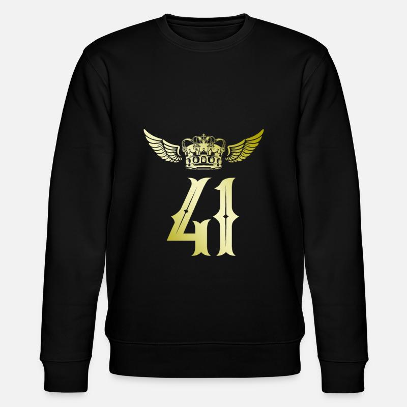 41 Number crown - Stanley/Stella CHANGER Unisex Organic Sweatshirt - black
