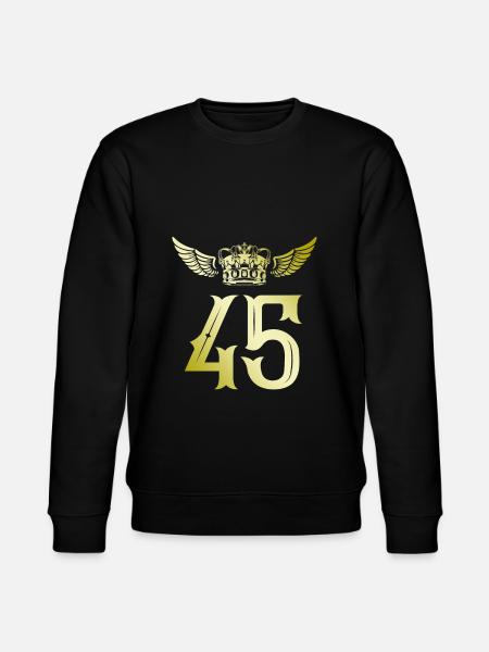45 Number crown - Stanley/Stella CHANGER Unisex Organic Sweatshirt - black
