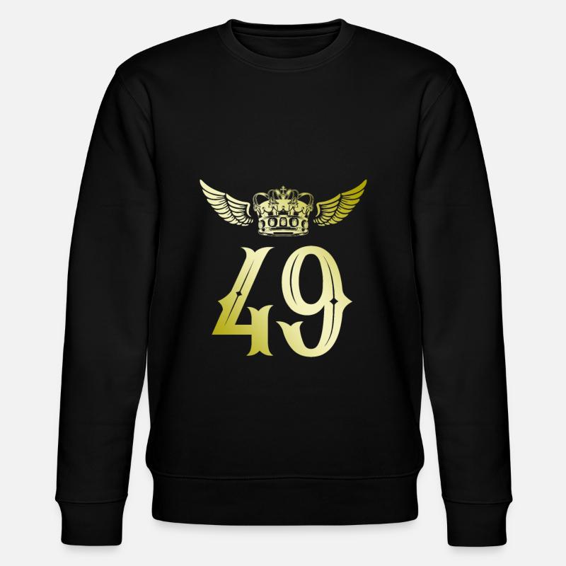 49 Number crown - Stanley/Stella CHANGER Unisex Organic Sweatshirt - black