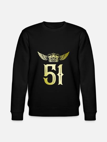 51 Zahl Krone - Stanley/Stella Unisex Bio-Sweatshirt CHANGER - Schwarz