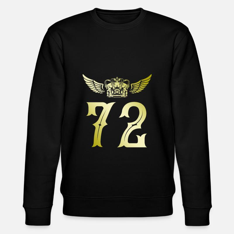 72 Number crown - Stanley/Stella CHANGER Unisex Organic Sweatshirt - black
