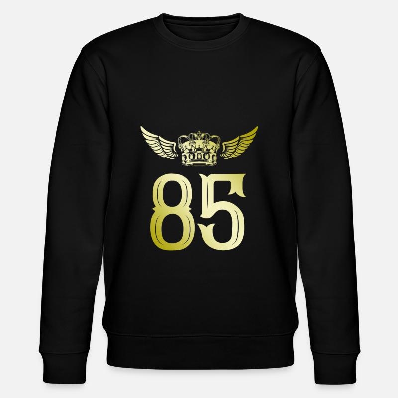 85 Number crown - Stanley/Stella CHANGER Unisex Organic Sweatshirt - black