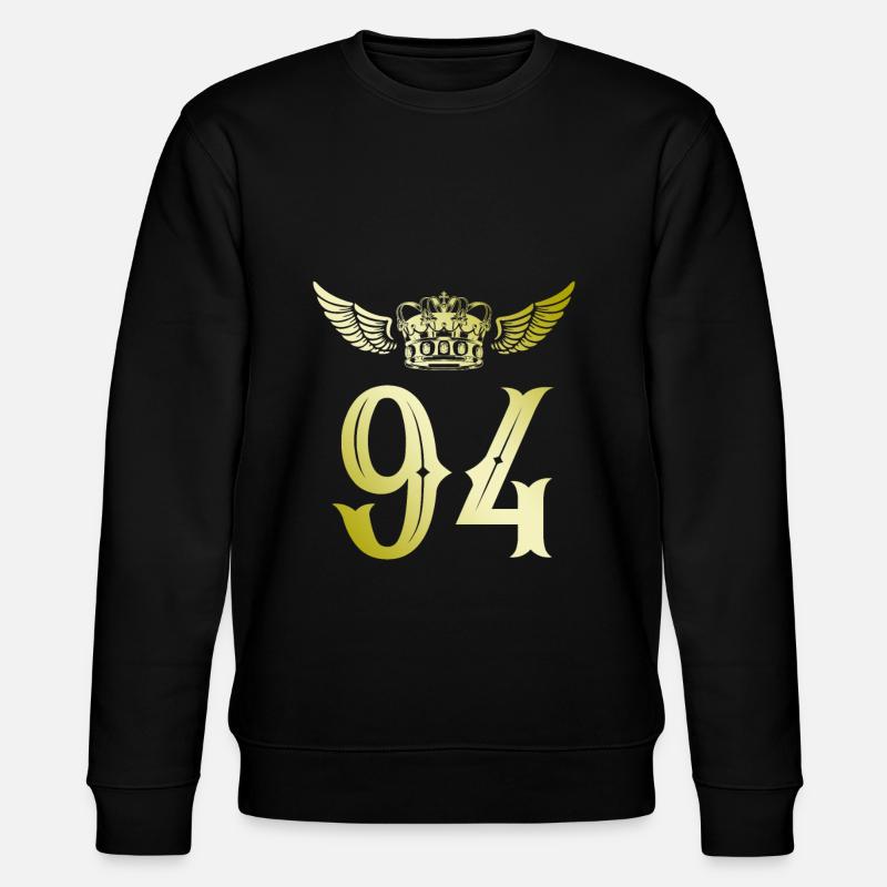 94 Number crown - Stanley/Stella CHANGER Unisex Organic Sweatshirt - black