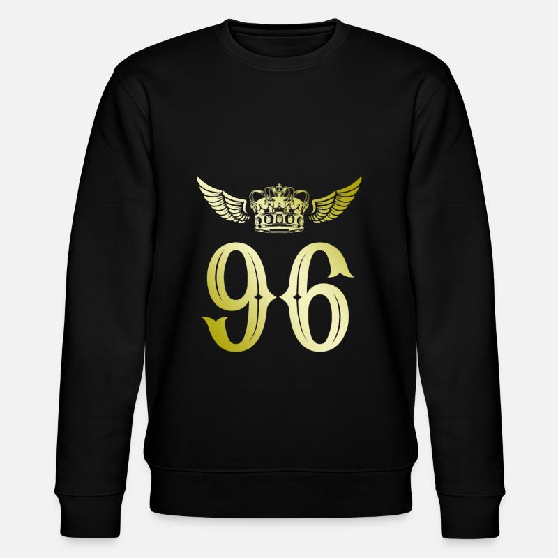 96 Number crown - Stanley/Stella CHANGER Unisex Organic Sweatshirt - black