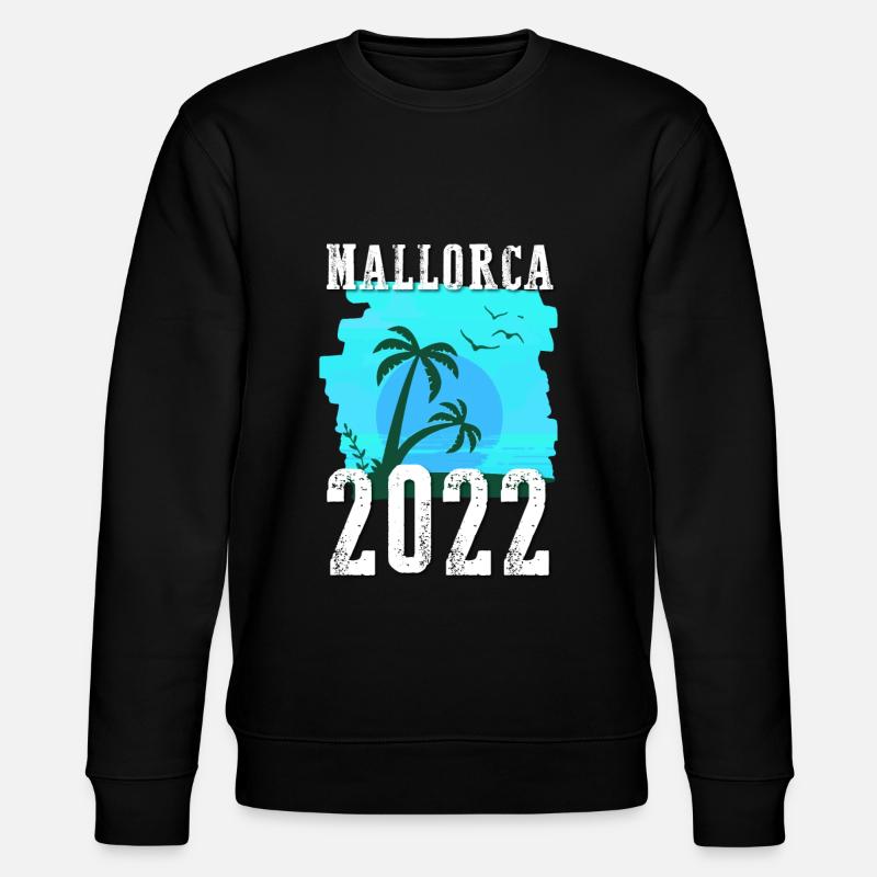 Mallorca 2022 Palm Trees - Stanley/Stella CHANGER Unisex Organic Sweatshirt - black