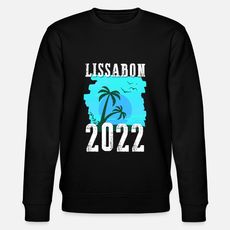 Lisbon 2022 Palm Trees - Stanley/Stella CHANGER Unisex Organic Sweatshirt - black