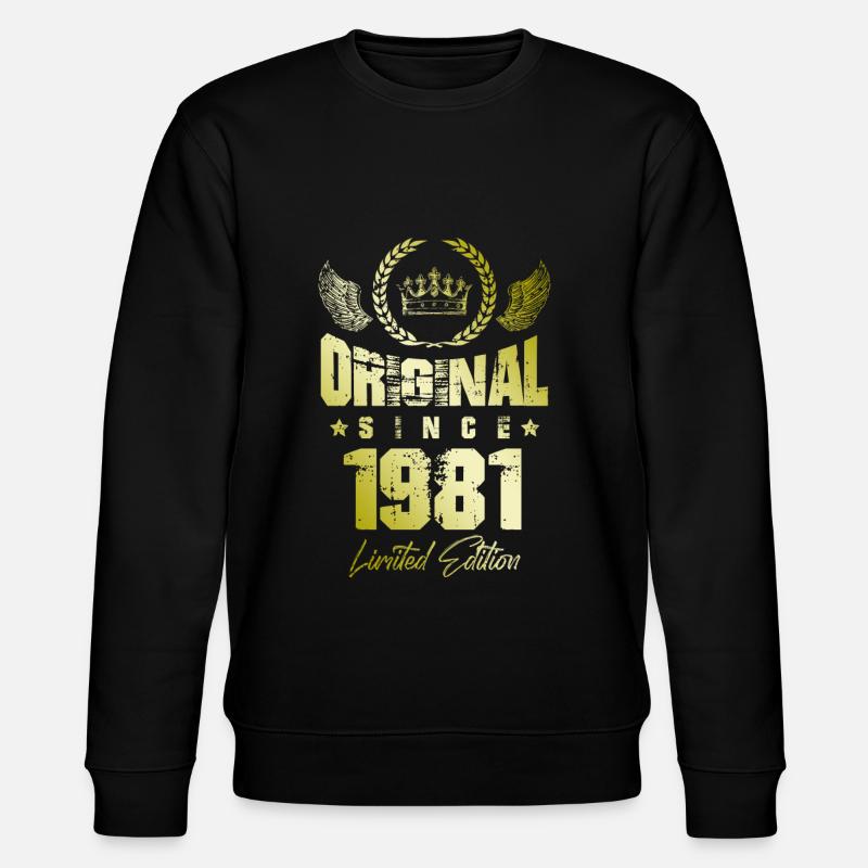 1981 limited edition - Stanley/Stella Unisex Bio-Sweatshirt CHANGER  - Schwarz