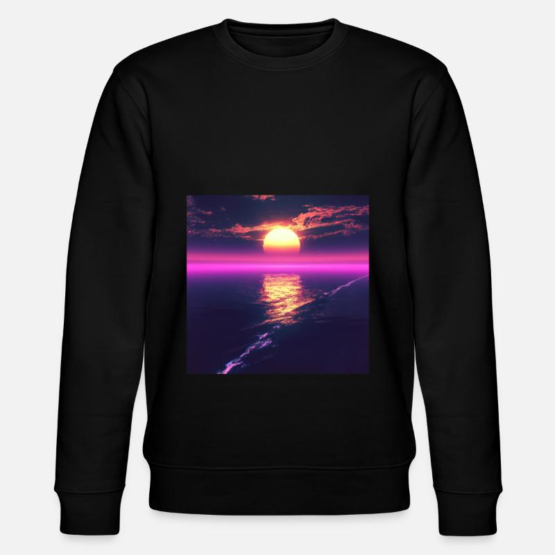 Coucher de soleil rétro - Sweat bio CHANGER Stanley/Stella Unisexe - noir