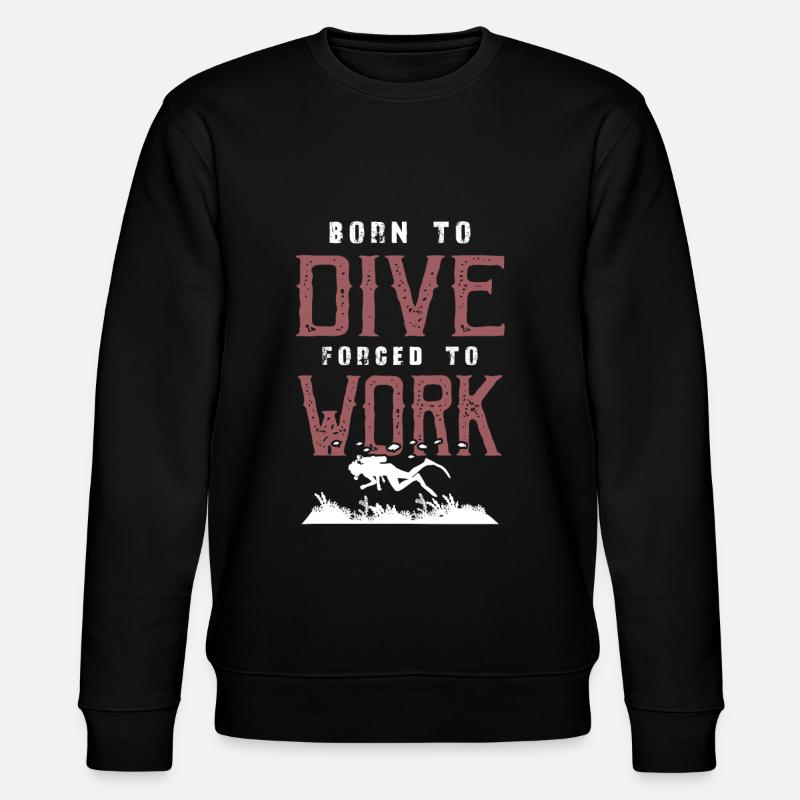 born for diving - Stanley/Stella CHANGER Unisex Organic Sweatshirt - black