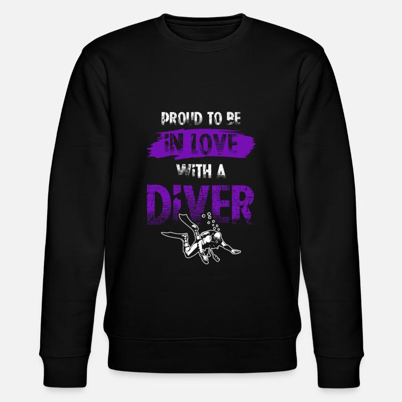 liebe einen taucher - Stanley/Stella Unisex Bio-Sweatshirt CHANGER  - Schwarz