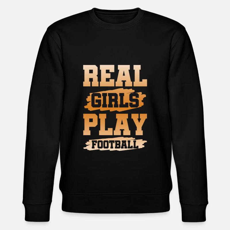 echte mädchen football - Stanley/Stella Unisex Bio-Sweatshirt CHANGER  - Schwarz