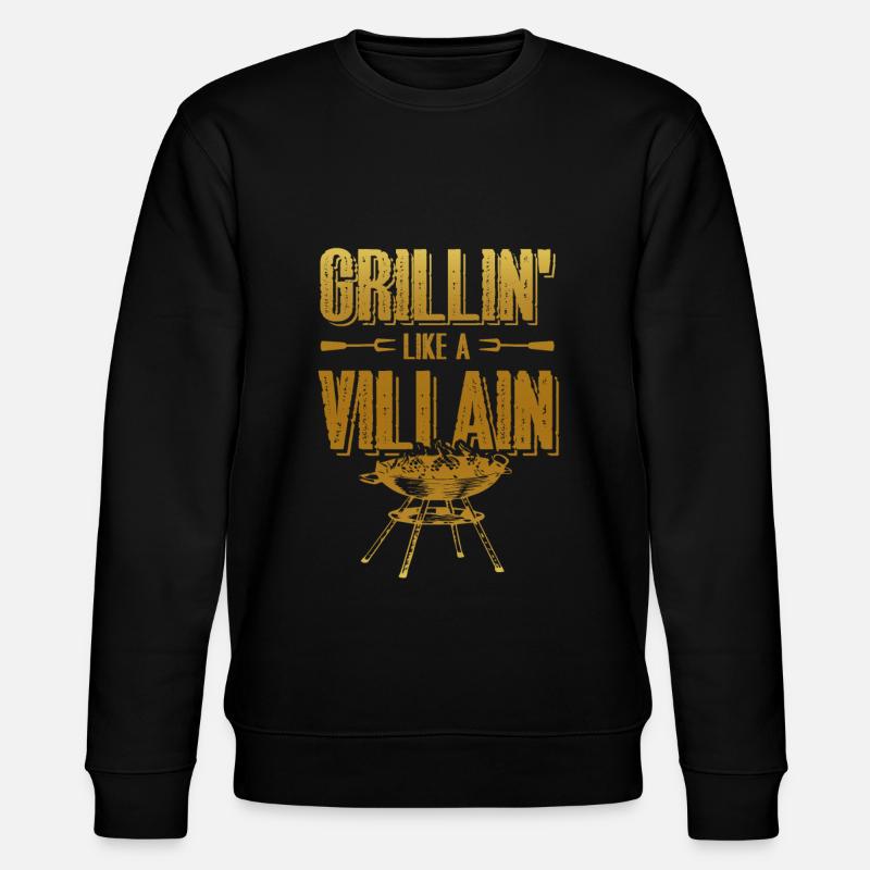grillen lustiger spruch - Stanley/Stella Unisex Bio-Sweatshirt CHANGER  - Schwarz