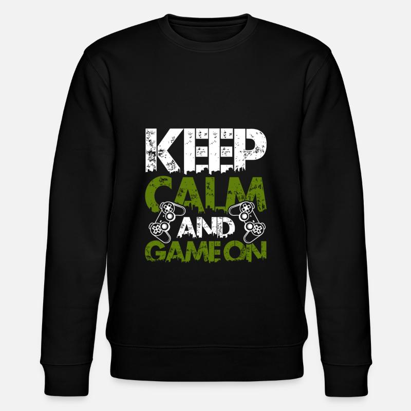 keep calm gamer - Stanley/Stella Unisex Bio-Sweatshirt CHANGER  - Schwarz