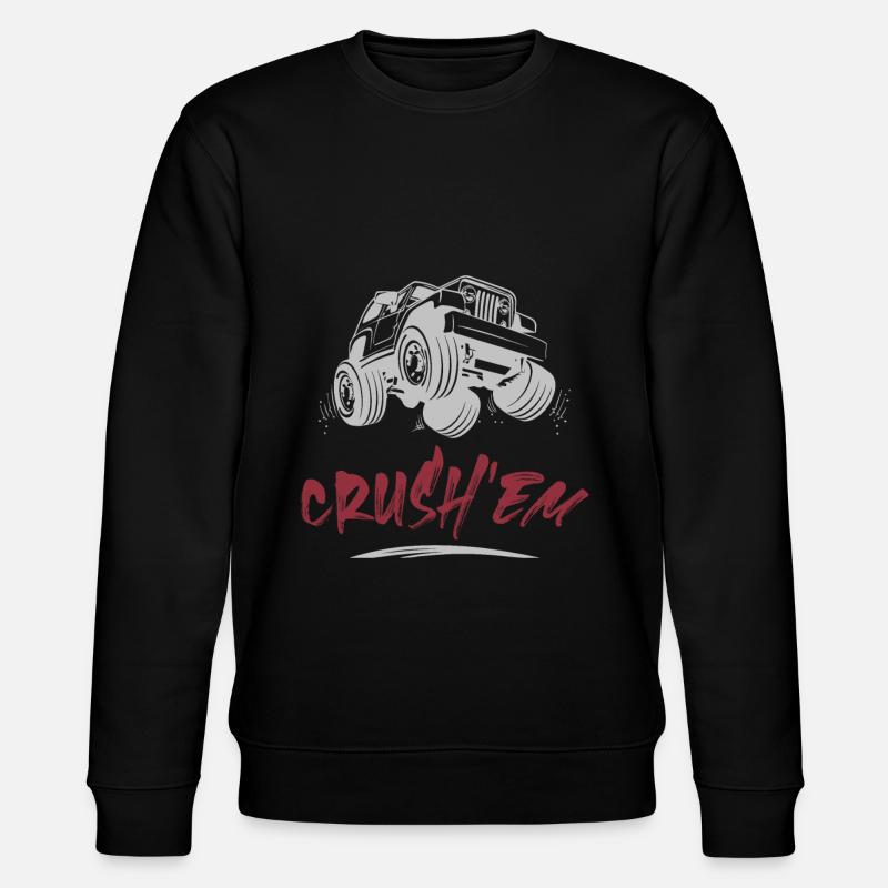 camion monstre écrasant - Sweat bio CHANGER Stanley/Stella Unisexe - noir