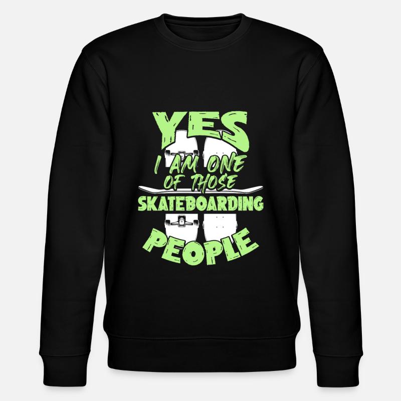 slogan skateboard - Sweat bio CHANGER Stanley/Stella Unisexe - noir