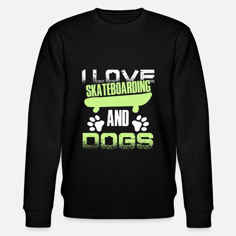 skateboard aime les chiens - Sweat bio CHANGER Stanley/Stella Unisexe - noir