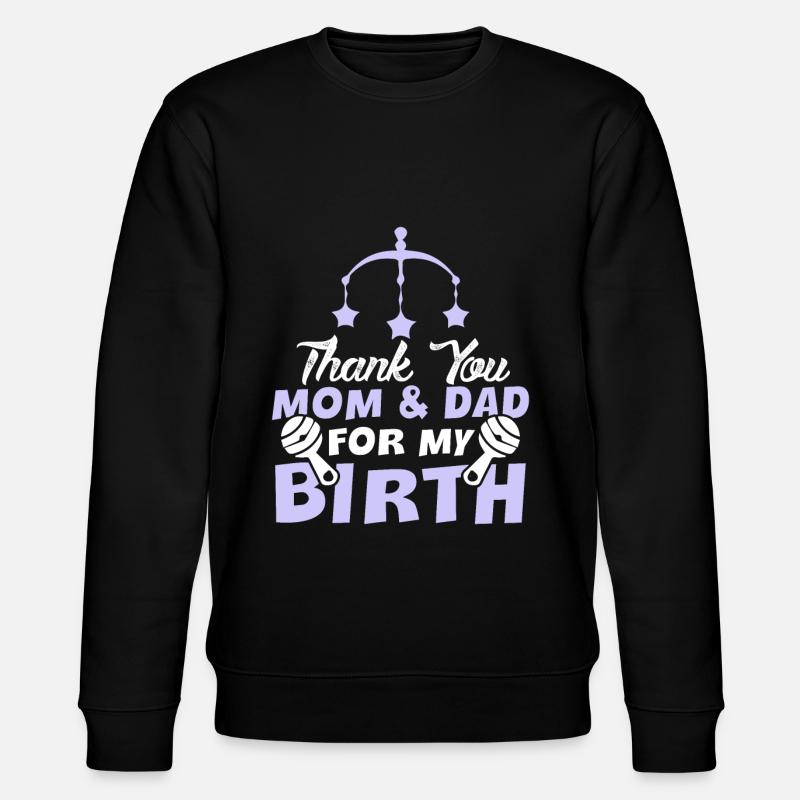 merci maman papa bébé - Sweat bio CHANGER Stanley/Stella Unisexe - noir