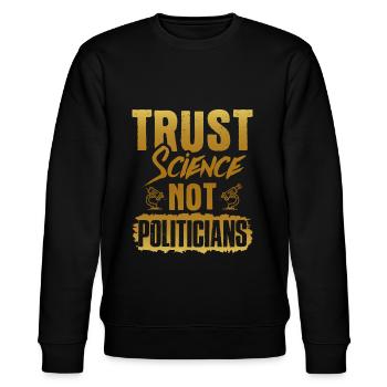 trust science - Stanley/Stella CHANGER Unisex Organic Sweatshirt - black - Front - Nik (191cm) & Marisol (170cm)