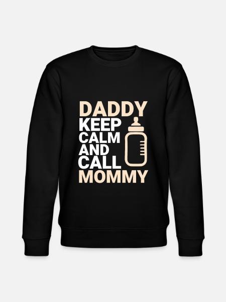 keep calm papa mama baby - Stanley/Stella CHANGER Unisex Organic Sweatshirt - black