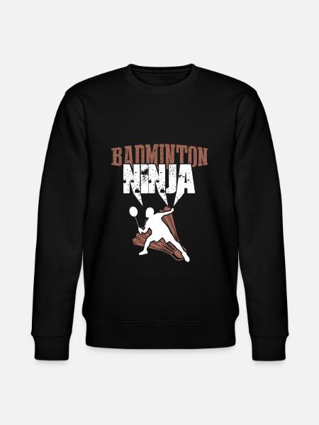 badminton ninja - Stanley/Stella Unisex Bio-Sweatshirt CHANGER  - Schwarz
