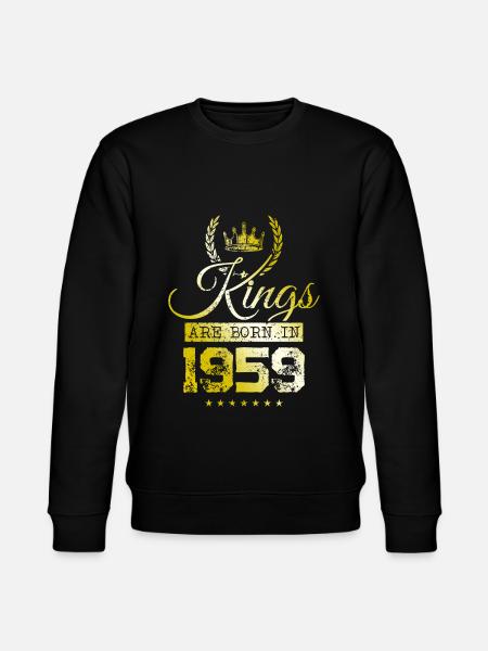 kings are born 1959 - Stanley/Stella CHANGER Unisex Organic Sweatshirt - black