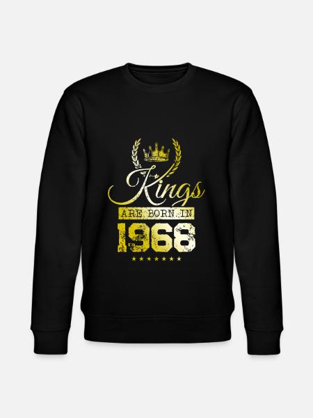kings are born 1968 - Stanley/Stella CHANGER Unisex Organic Sweatshirt - black