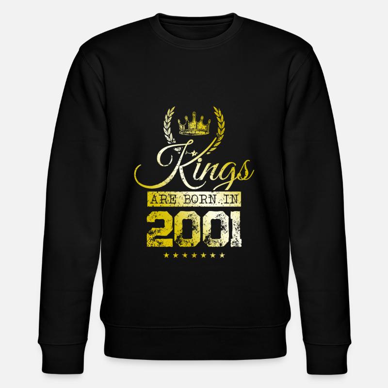 kings are born 2001 - Stanley/Stella CHANGER Unisex Organic Sweatshirt - black