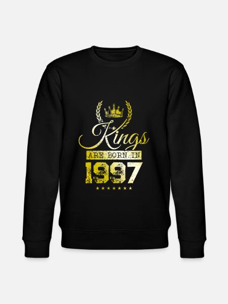 kings are born 1997 - Stanley/Stella CHANGER Unisex Organic Sweatshirt - black