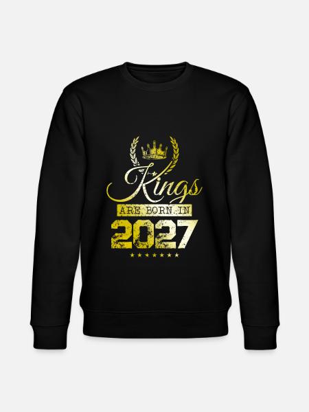 kings are born 2027 - Stanley/Stella CHANGER Unisex Organic Sweatshirt - black